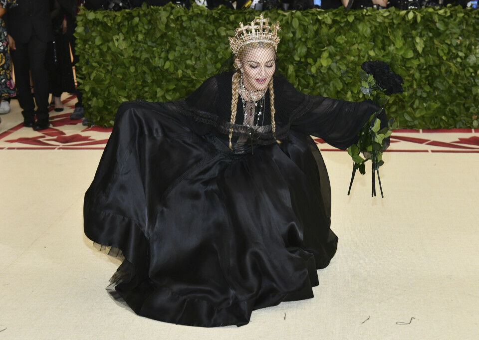 Madonna under The Met-galan och vernissagen för utställningen 'Heavenly bodies'.