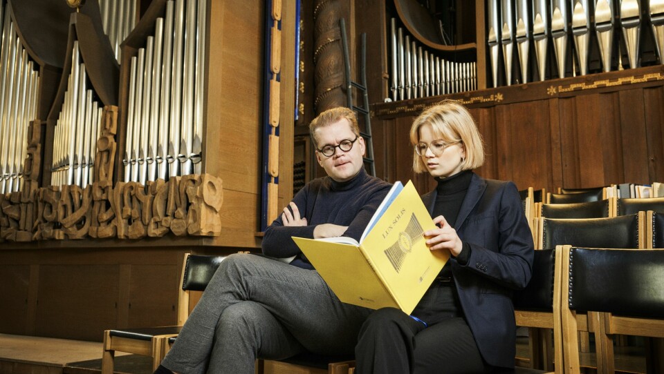 Organisterna Rebecka Ryd och Joakim Andersson.