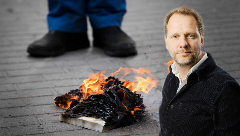 'Grundhållningen bör vara att det öppna demokratiska samhället inte ska ha några hädelselagar alls', skriver Jonas Eek. Koranbränning