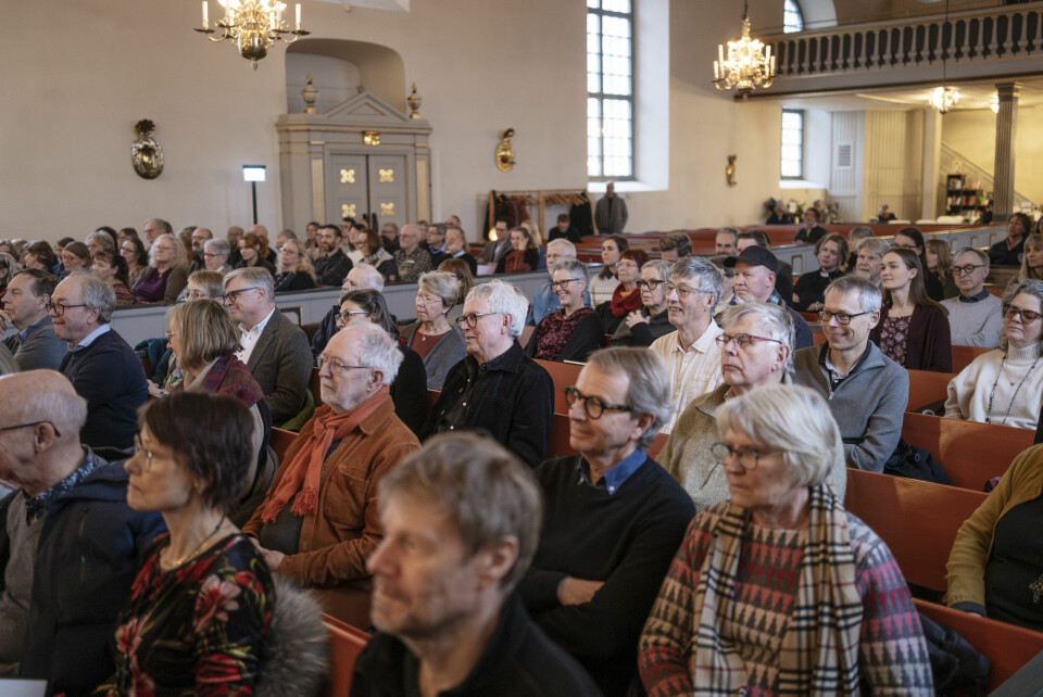 Martin Lönnebo-symposiet var välbesökt och Vårdnäs kyrka var en av platserna för föreläsningarna.