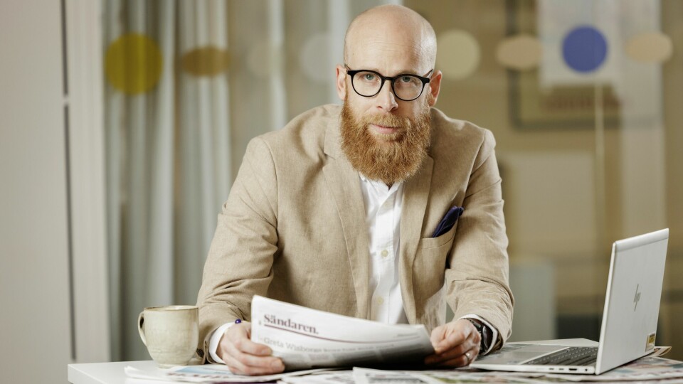 'Det har varit en ära att leda Sändaren sista åren', säger chefredaktör Robert Tjernberg. Robert Tjernberg