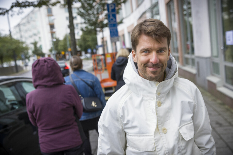 Erik Olsson var en av de som köade för att rösta i Sofia församling.