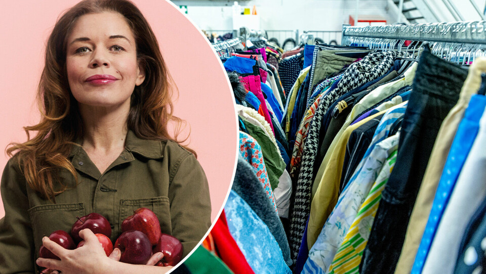 'Jag vill gå till sista vilan i någon av mina vanliga arbetsoveraller', säger författaren Lotta Lundgren. Lotta Lundgren