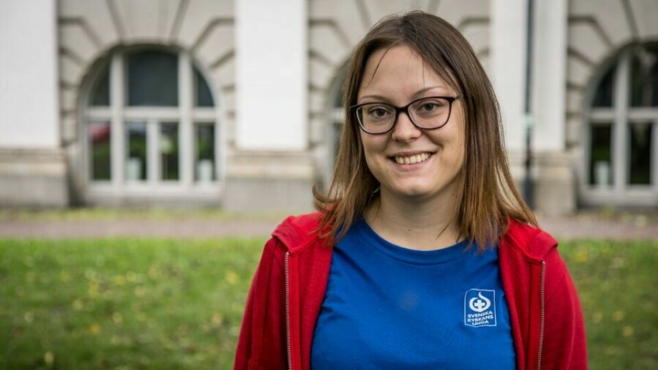 Clara Olsson, förbundsordförande i Svenska Kyrkans Unga.