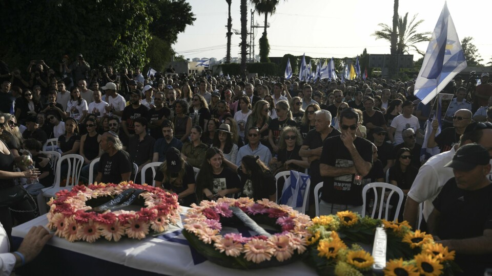 Begravning för Hanan Yablonka, en av de israeler som dödades under Hamas terrorattack den 7 oktober.