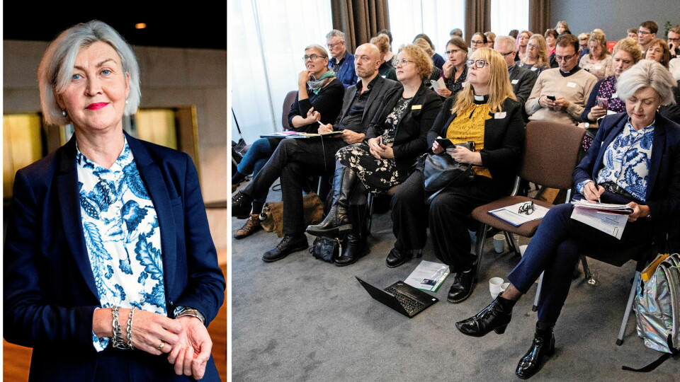 Stiften kan ansöka om 1 050 000 kronor vardera, oavsett storlek, säger Maria Södling, programansvarig för Lärande och undervisning. Bilden från programmets lansering 2018.