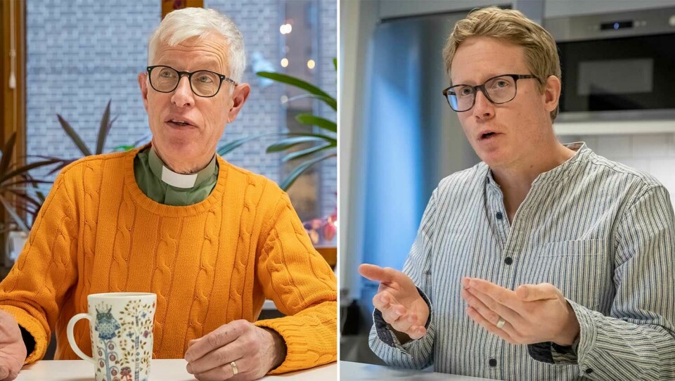 Ola Osbeck, diakon, och Simon Minnhagen, församlingspedagog, Skärholmens församling.