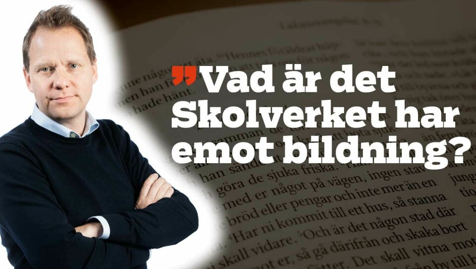 Jonas Eek om Skolverkets förslag att stryka bibeln - 'som begrepp'.
