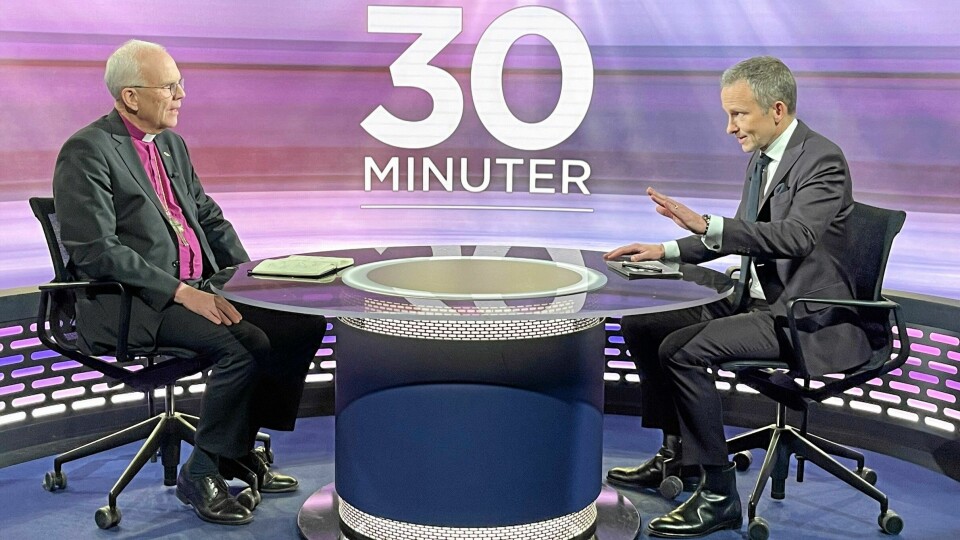 Ärkebiskop Martin Modéus intervjuades av Anders Holmberg i SVT-programmet 30 minuter. Ärkebiskopen