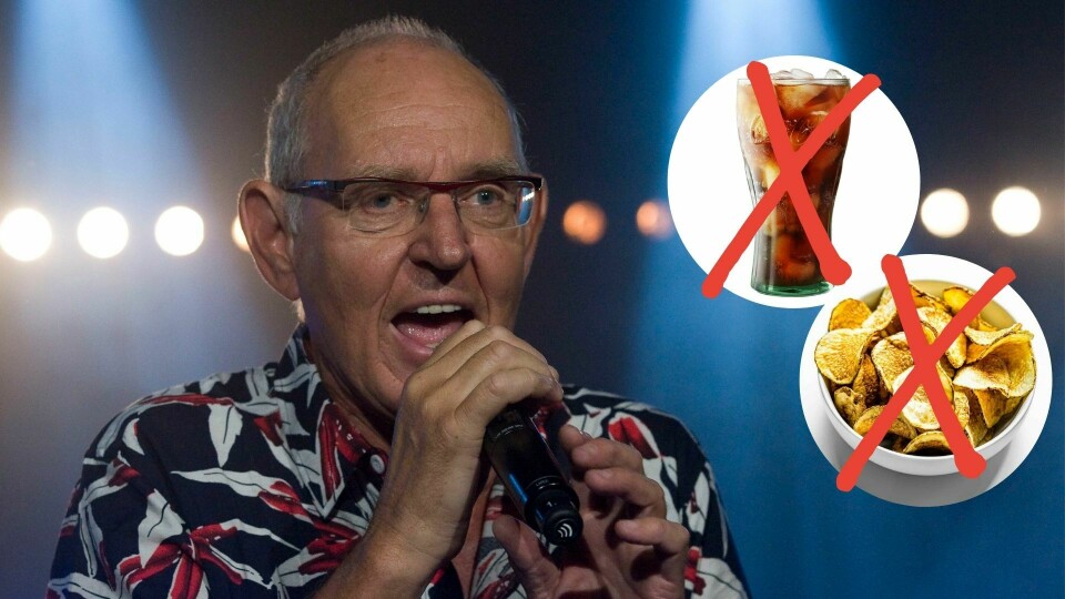 Det blev ingen chips och Coca cola i Ingemar Olssons psalmtext. Sången 'Jag bekänner' är hämtad ur mässan 'Skrik för livet'. Ingemar Olsson