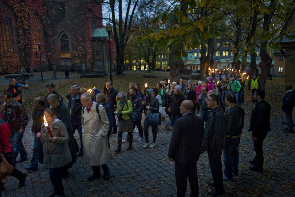 Hundratals visade solidaritet med utsatta troende