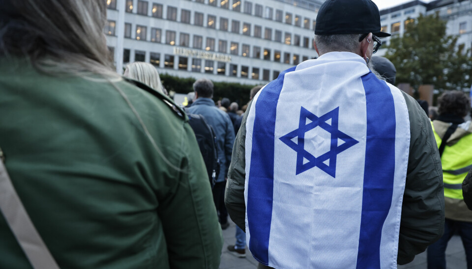 Foto från en tidigare manifestation i Stockholm för offren i Gaza.